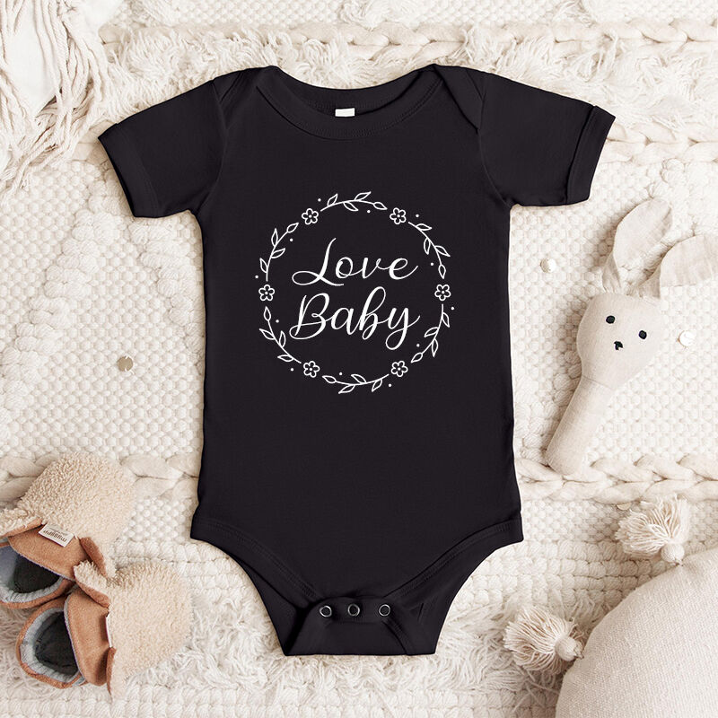 Gepersonaliseerde Baby Onesie Baby van het jaar Aangepaste boodschap Bloemen slinger ontwerp Baby Shower Gift