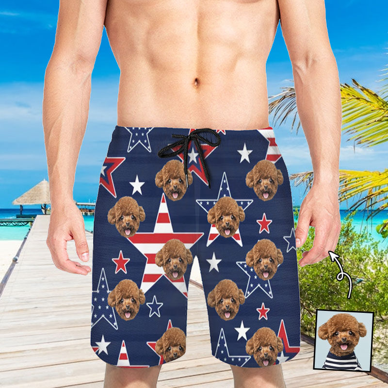 Short de plage pour homme personnalisé avec motif drapeau Cadeau créatif pour les amis