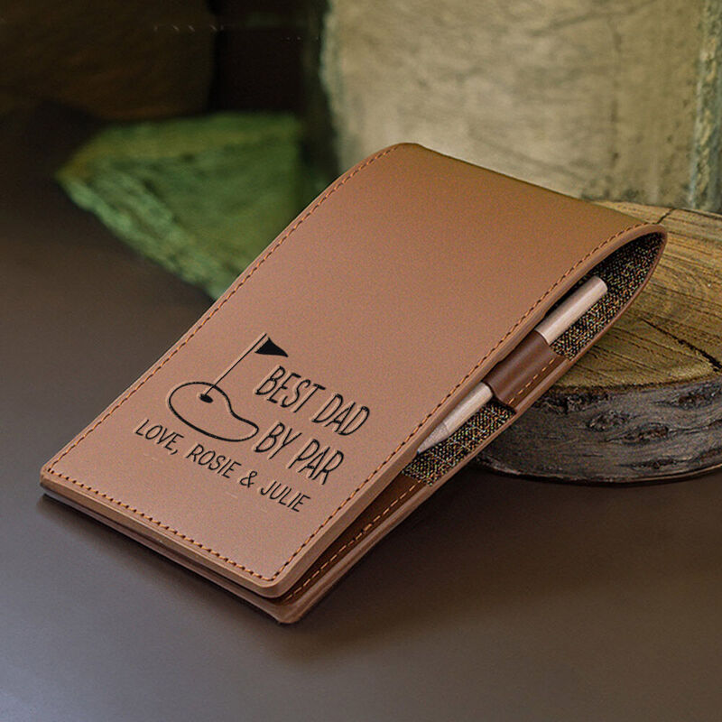 Portatarjetas de golf personalizado, funda multifuncional para libro de yardas, regalo para el Día del Padre.