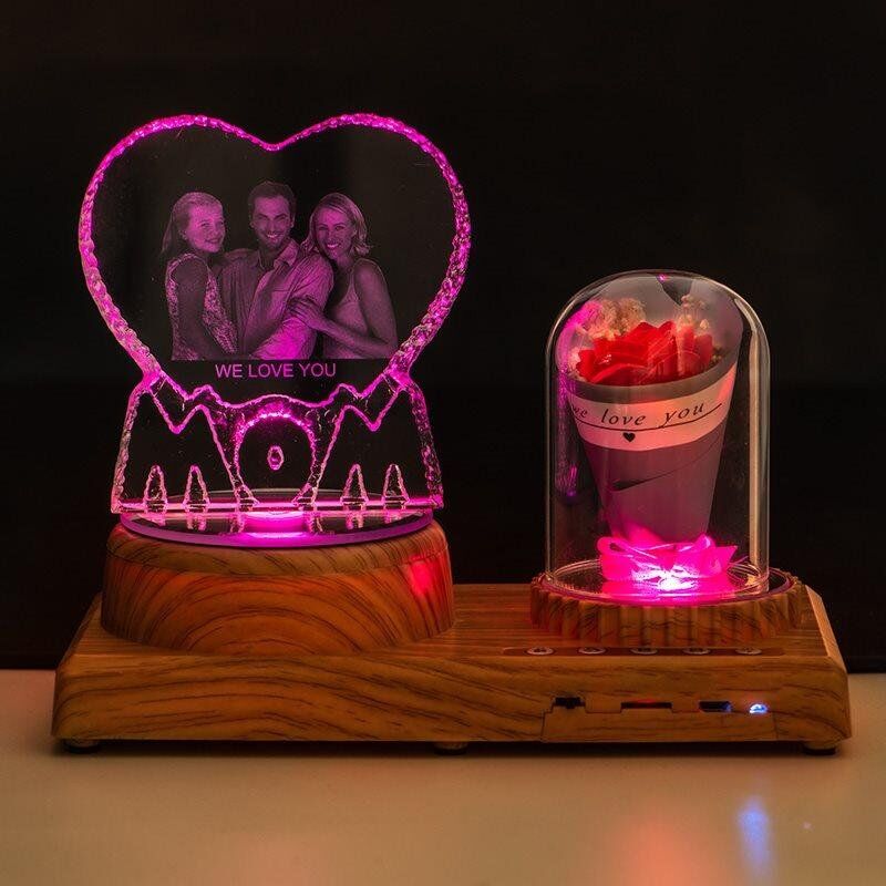 Custom Bluetooth Colorful Music Photo Lamp-Mom
