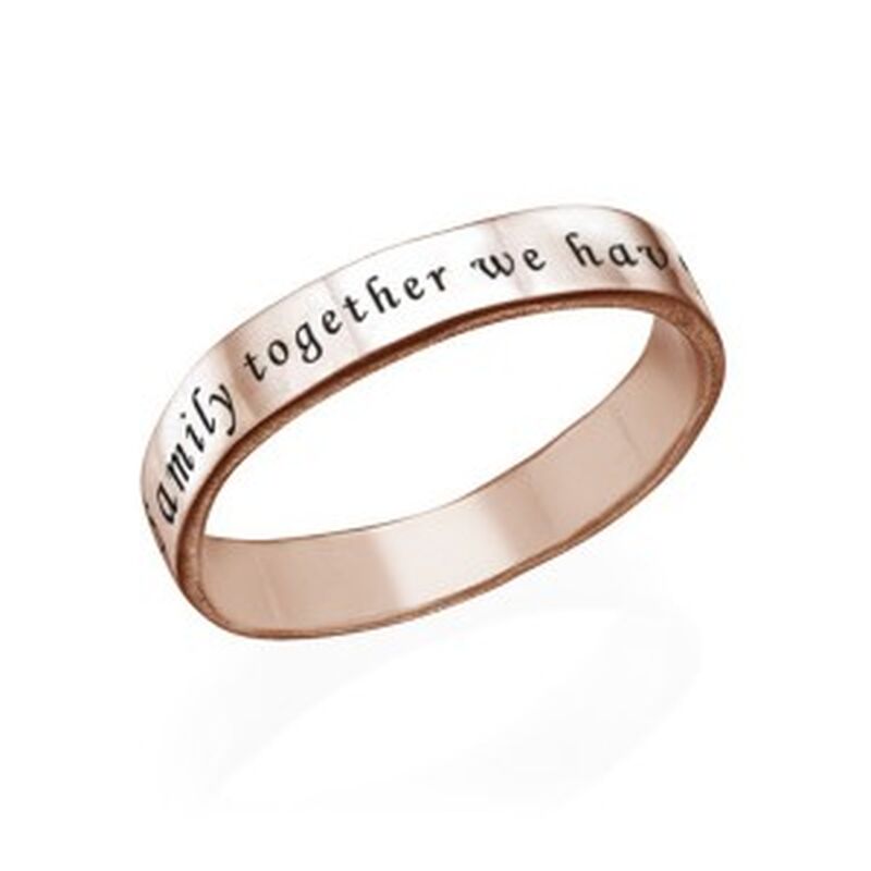 "Now and Forever" Engraved Band Ring