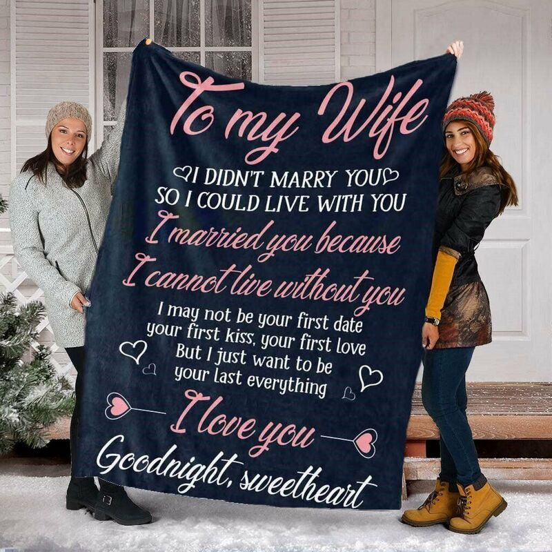 "Your Last Everything" Personalized Love Letter Blanket to Wife from Husband