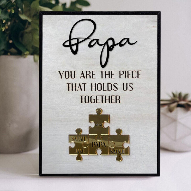 Personalized Acrylic Name Puzzle Frame Meaningful Gift For Dad