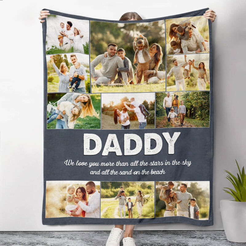 Personalized Picture Blanket Precious Present for Father's Day