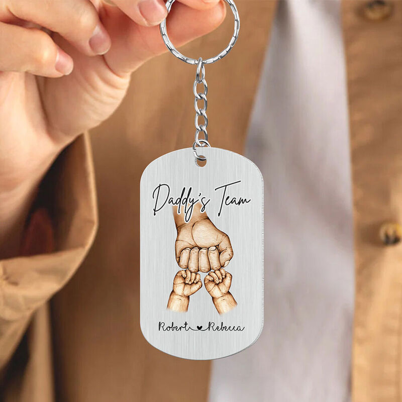 Personalizowany brelok z pięścią Gorący prezent dla drużyny taty