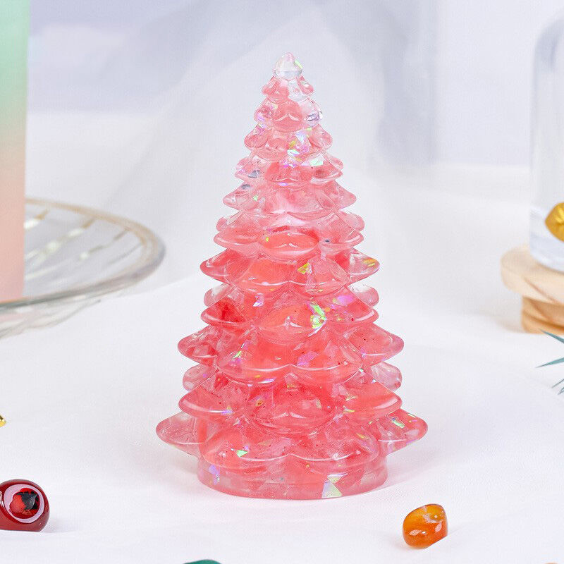Mini Kristallen Kerstboom Geluksboom Druipende Lijm Grind Kerstboom voor Kerstmis