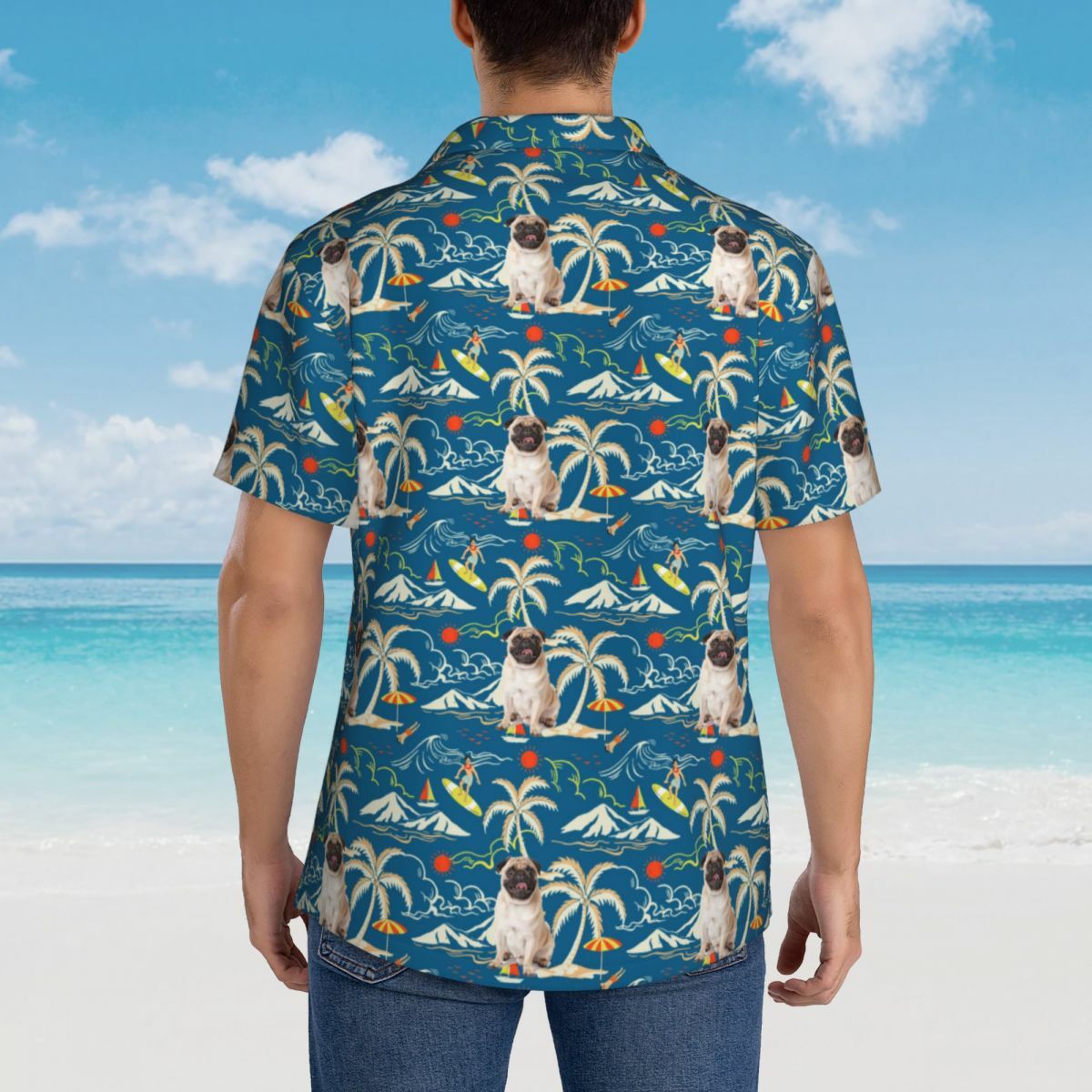 Personalized Face Shirt Custom Photo Unisex Hawaiian Shirt Gift for Pet Lovers