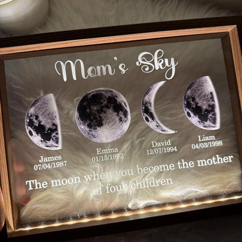 Personalized Moon Phase Picture Night Light Precious Present for Mother