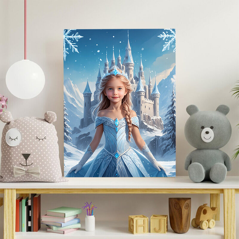 Personalized Princess Portraits with Custom Face Swap Elegant Gift for Girl