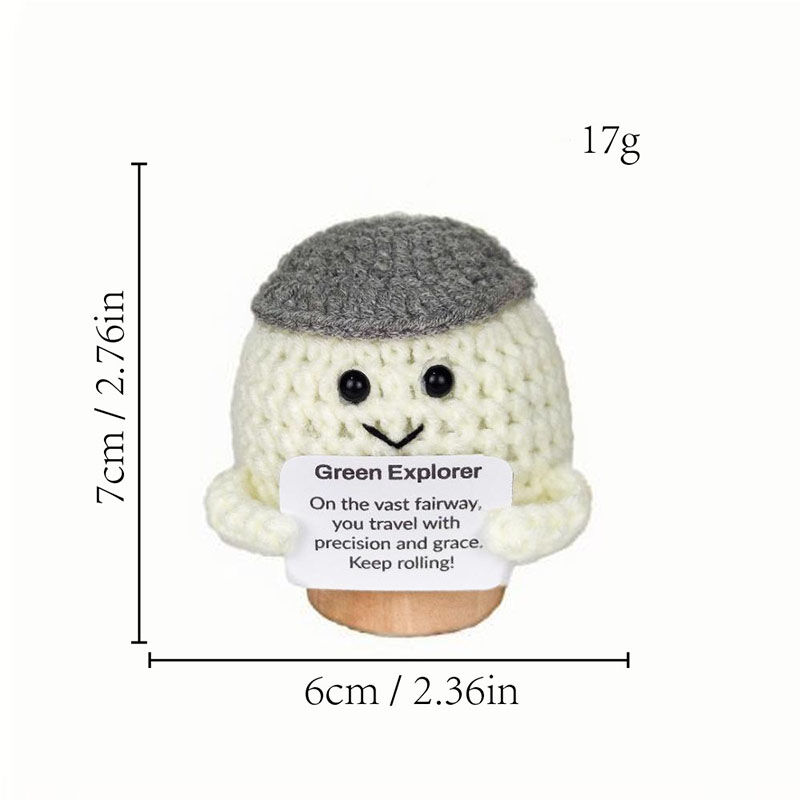 Handmade Crochet Golf Positive Doll Perfect Gift for Sports Lovers