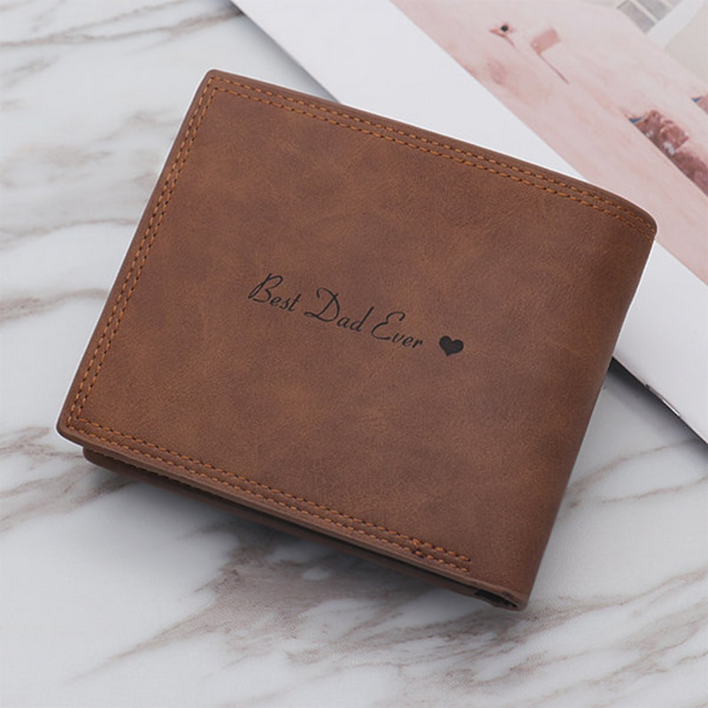 Engraved Picture Wallet, Personalized Gifts for Husband