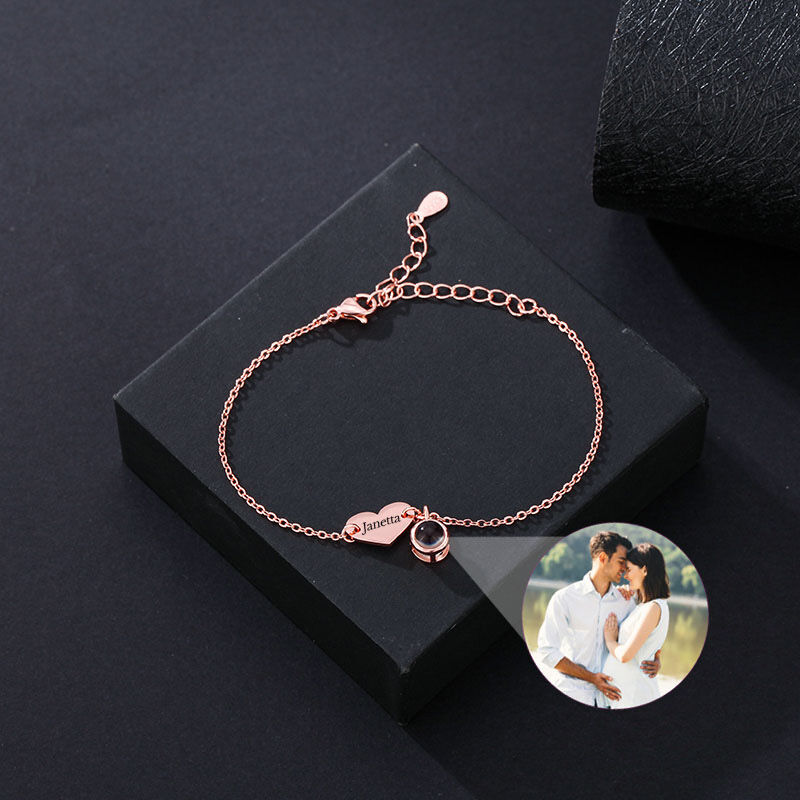 Personalized Engravable And Photo Projection Bracelet Creative Gift