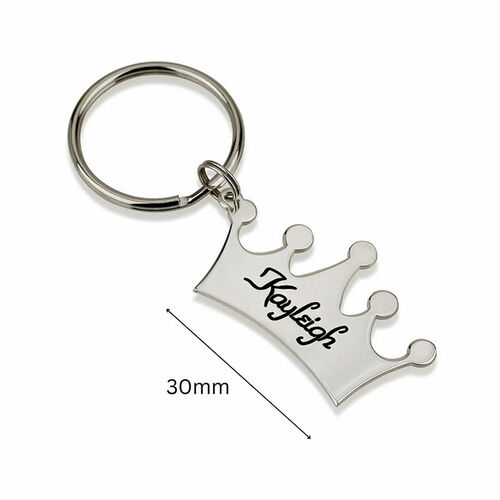 Personalized Name Crown Keychain for Girlfriend