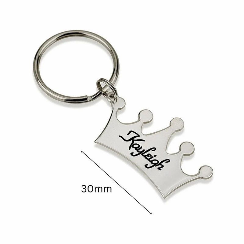 Personalized Name Crown Keychain for Girlfriend