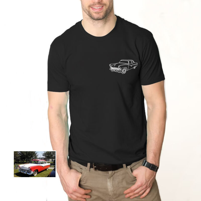 Camiseta personalizada con dibujo de coche regalo para el día del padre