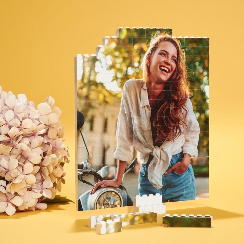 Gepersonaliseerde blokpuzzel aangepaste paar foto's voor Valentijnsdag