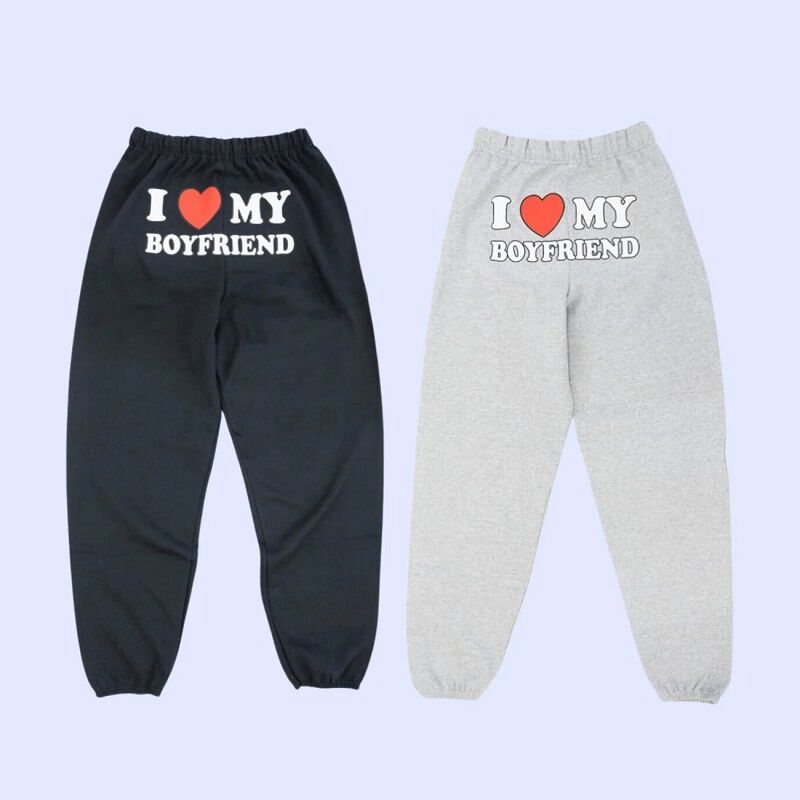 Pantalones personalizados con patrón de corazón para novio