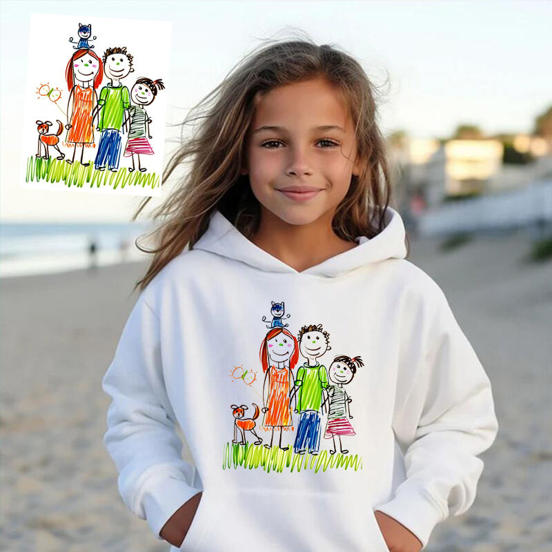 Personalized Children Hoodie Customized Children's Drawing Cute Gifts For Kids