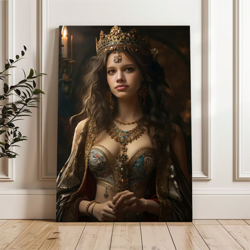 Personalized Queen Portraits with Custom Face Swap Exquisite Present for Friend