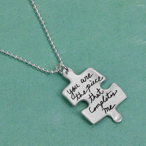 Personalized Handwriting Necklace With Sculpted Puzzle Piece
