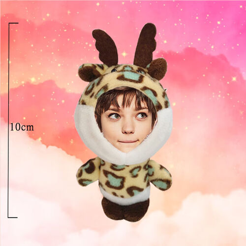 Personalized 3D Custom Face Doll Deer Plush Doll Keychain