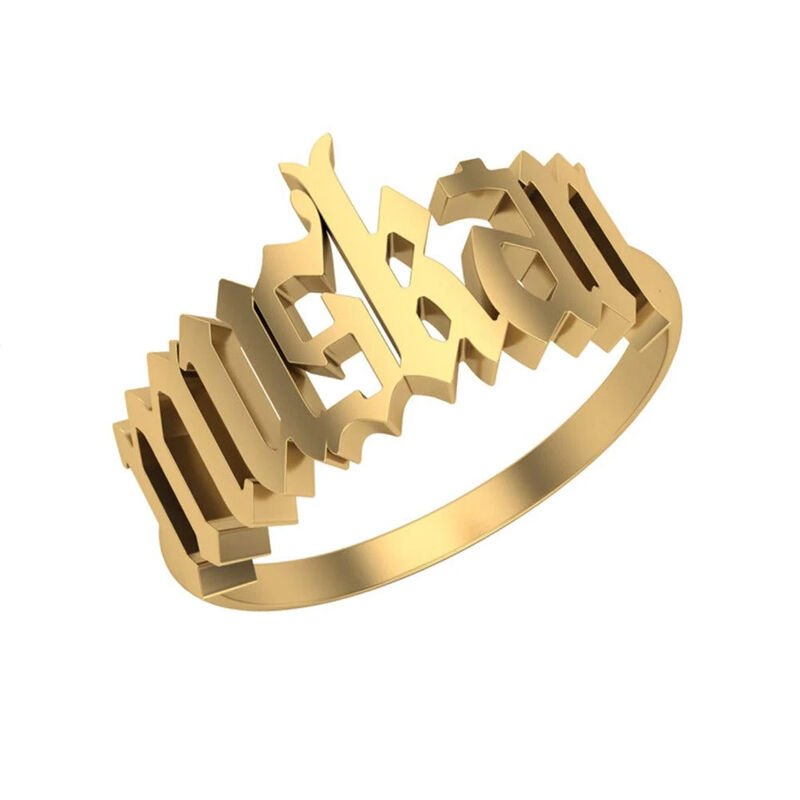 "Love You" Personalized Name Ring