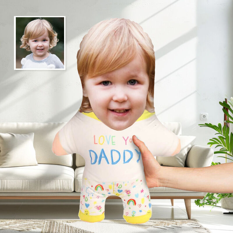 "Love You Daddy" Customized Face Pillow for New Dads