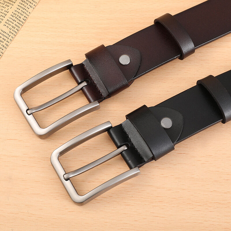 "Happy First Father's Day" Personalized Engraved Leather Belt Unique Gift for New Dad