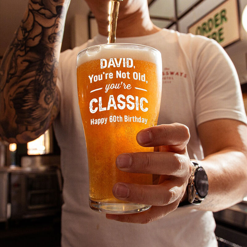 Personligt namn ölglas Fantastisk gåva för din kärlek