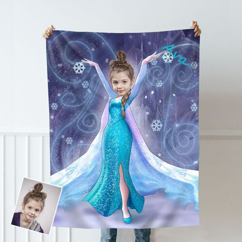 Personalized Custom Photo Blanket Dancing Girl Flannel Blanket