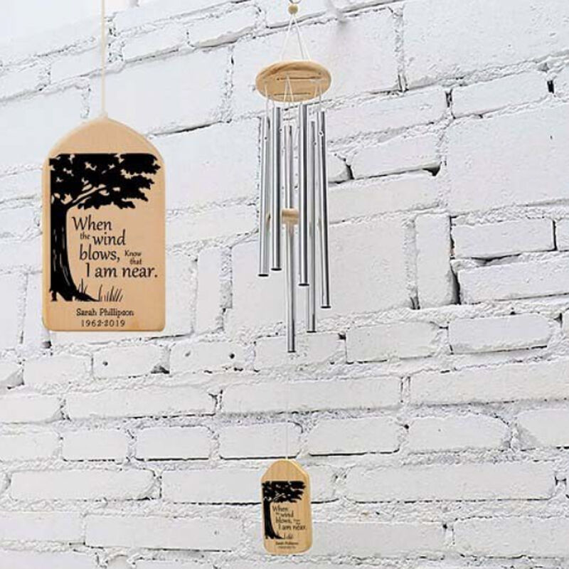 "When The Wind Blows, Know That I am Near" Personalized Custom Wind Chime