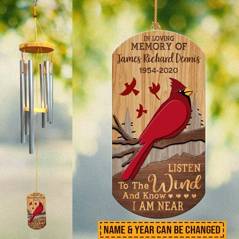 "Listen To The Wind And Know I Am Near" Double-sided Custom Wind Chime