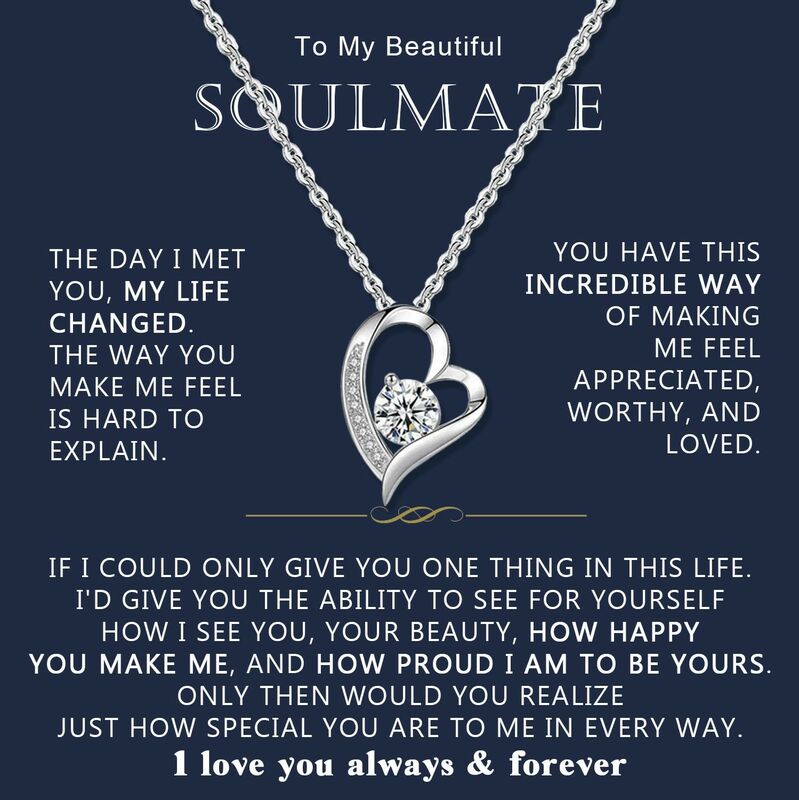 Gift for Lover "The Day I Met You, My Life Changed" Necklace