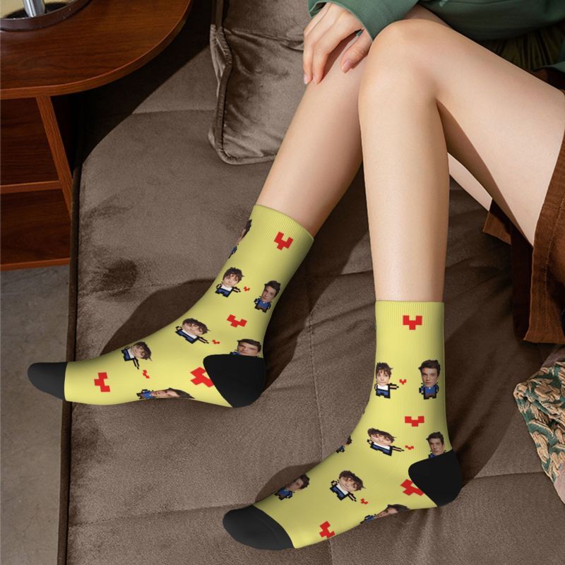 Gepersonaliseerde grappige sokken met koppelfoto's Valentijnscadeau