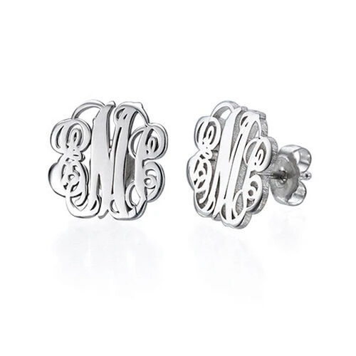 "Porque nos enamoramos" Pendientes de Monograma personalizados