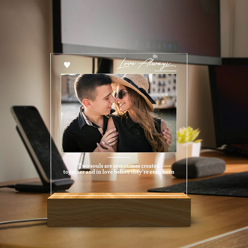 Personalized Picture Acrylic Lamp Stylish Present for Favourite Person