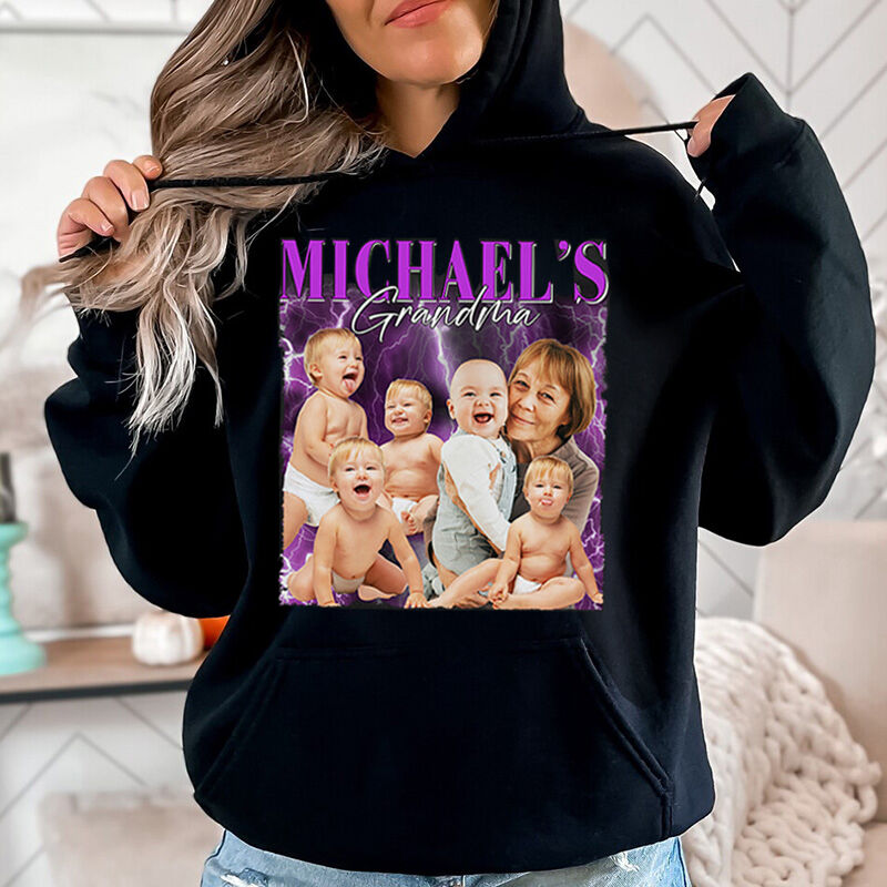 Sudadera con capucha personalizada con fotos personalizadas del amor de mamá regalo de estilo único para el Día de la Madre