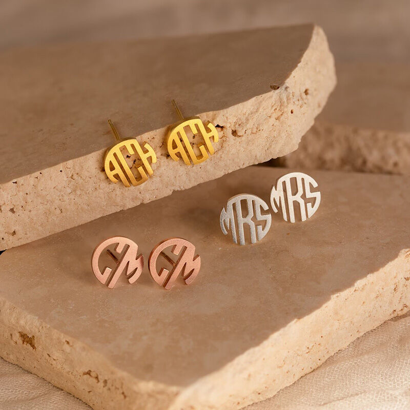 Personalized Monogram Earring Simple Present for Bestie