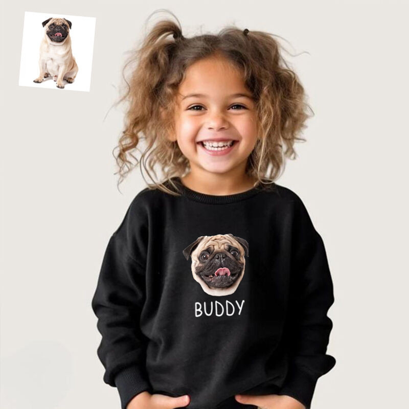 Personalized Children Sweatshirt Custom Name And Photo Special Gift For Kids