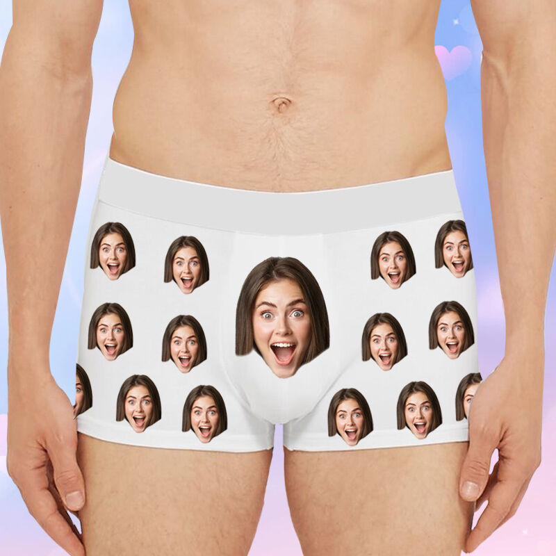 Personalized Picture Men's Underwear Boxer Briefs Funny Gift for Husband