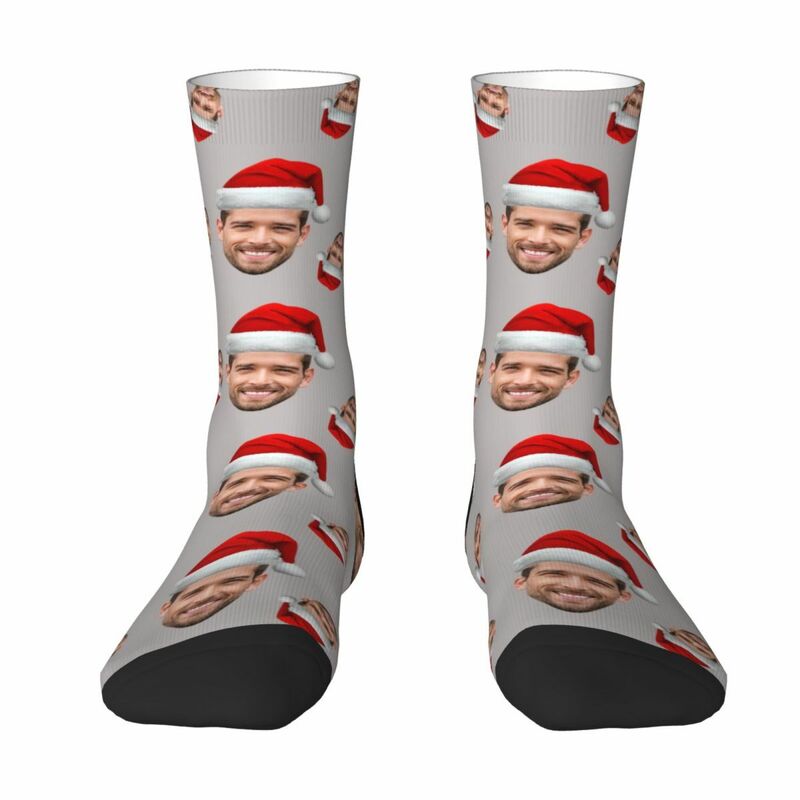 Chaussettes personnalisées avec photo du visage pour un cadeau de Noël amusant pour vos amis