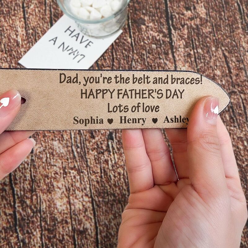 Cintura in pelle incisa personalizzata Cadeau fatto a mano Cadeau speciale della Festa del Papà per il papà