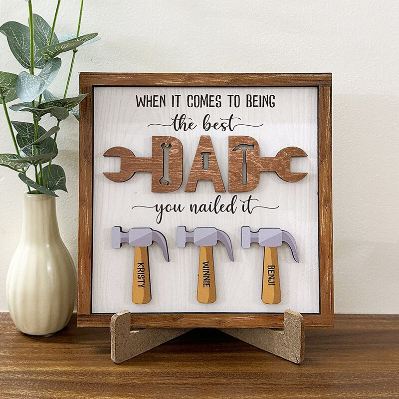 Personalized Frame When It Comes To Being The Best Dad You Nailed It Creative Father's Day Gift