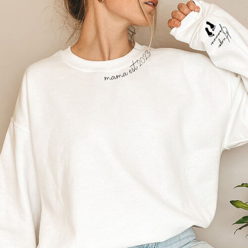 Personalisiertes Mama-Sweatshirt mit individuellem Namen und Datum für Mama