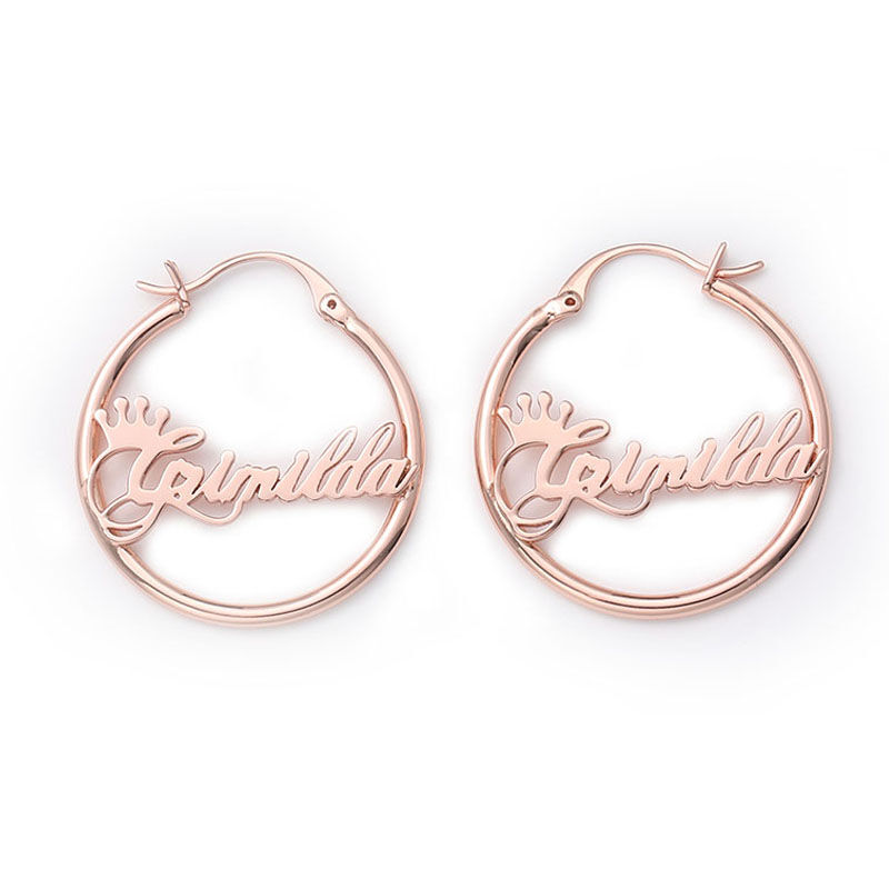 "Real Value" Personalized Name Earrings
