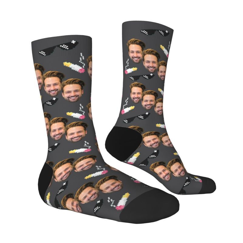 Gepersonaliseerde grappige sokken met foto in modieusokken