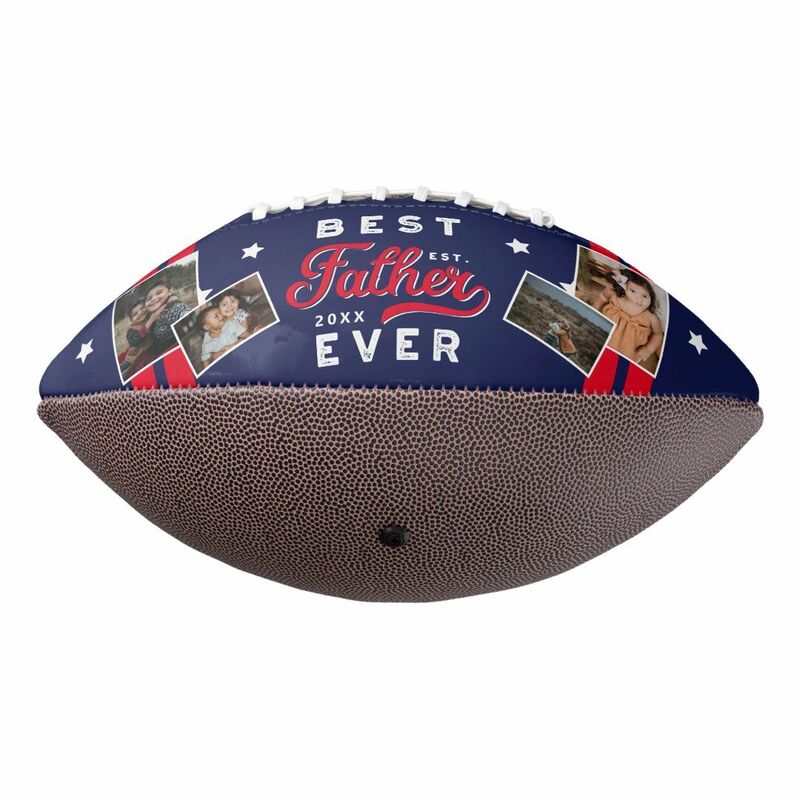 Personalize Football to Add Photos and Year as a Gift for Dad