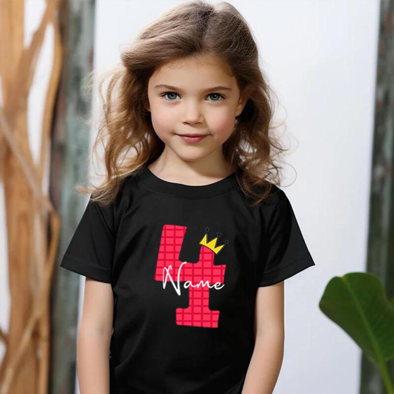 Personalized Kids T-Shirts Customized Name And Age Birthday Gifts For Kids