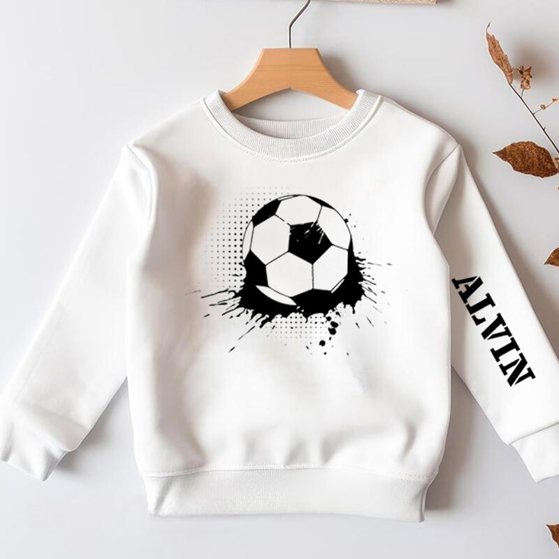 Personalized Children's Sweatshirts With Custom Names And Football Graphics For Sports Lovers