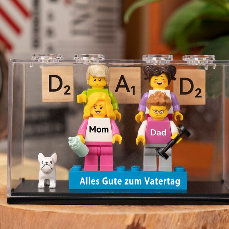 Personalized Building Block Minifigure with Box Nicknamed for the Best Dad